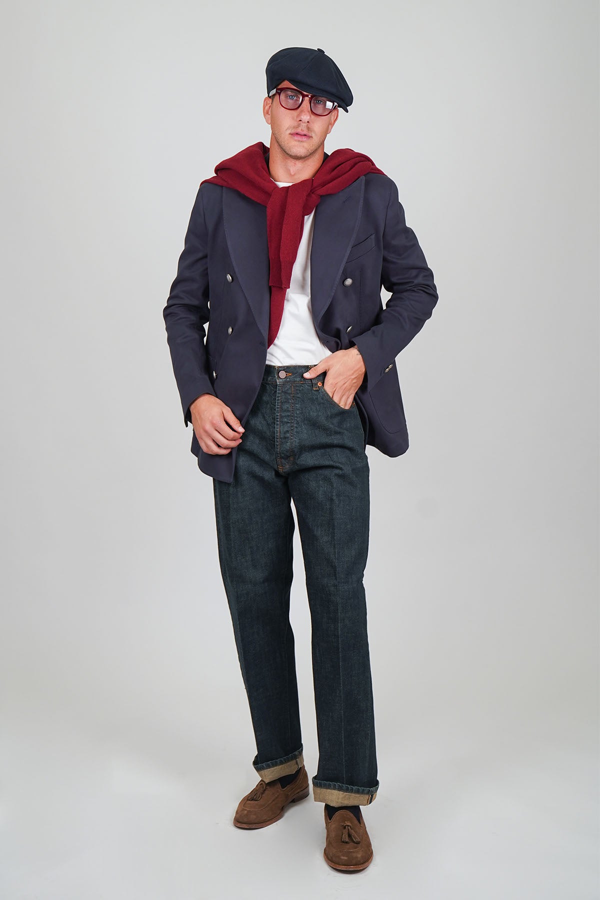 Giacca Blazer SENTIERO Rifinito - Blue Tinto