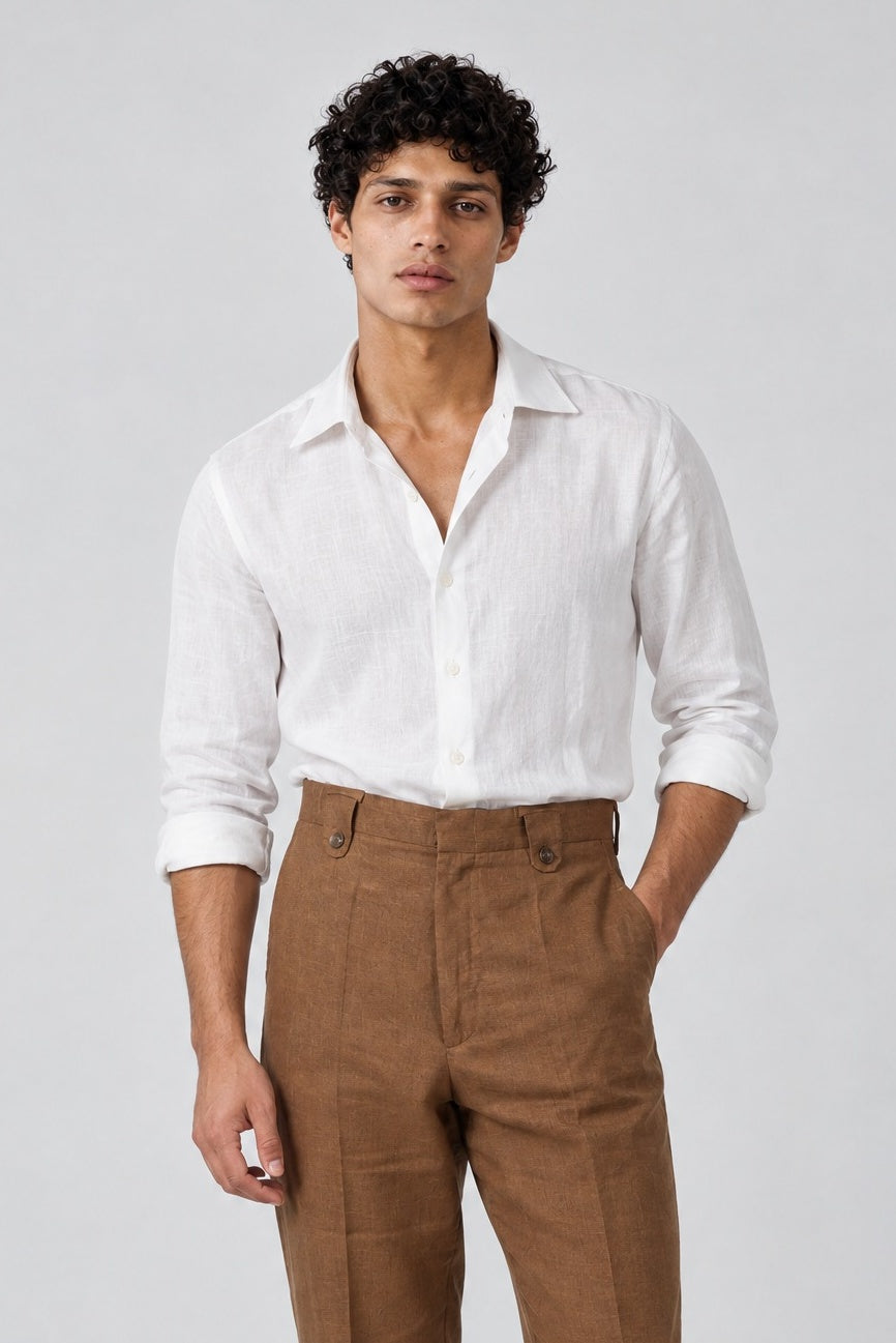Camicia IKUY Lino Capri - Bianco - SETTANTA