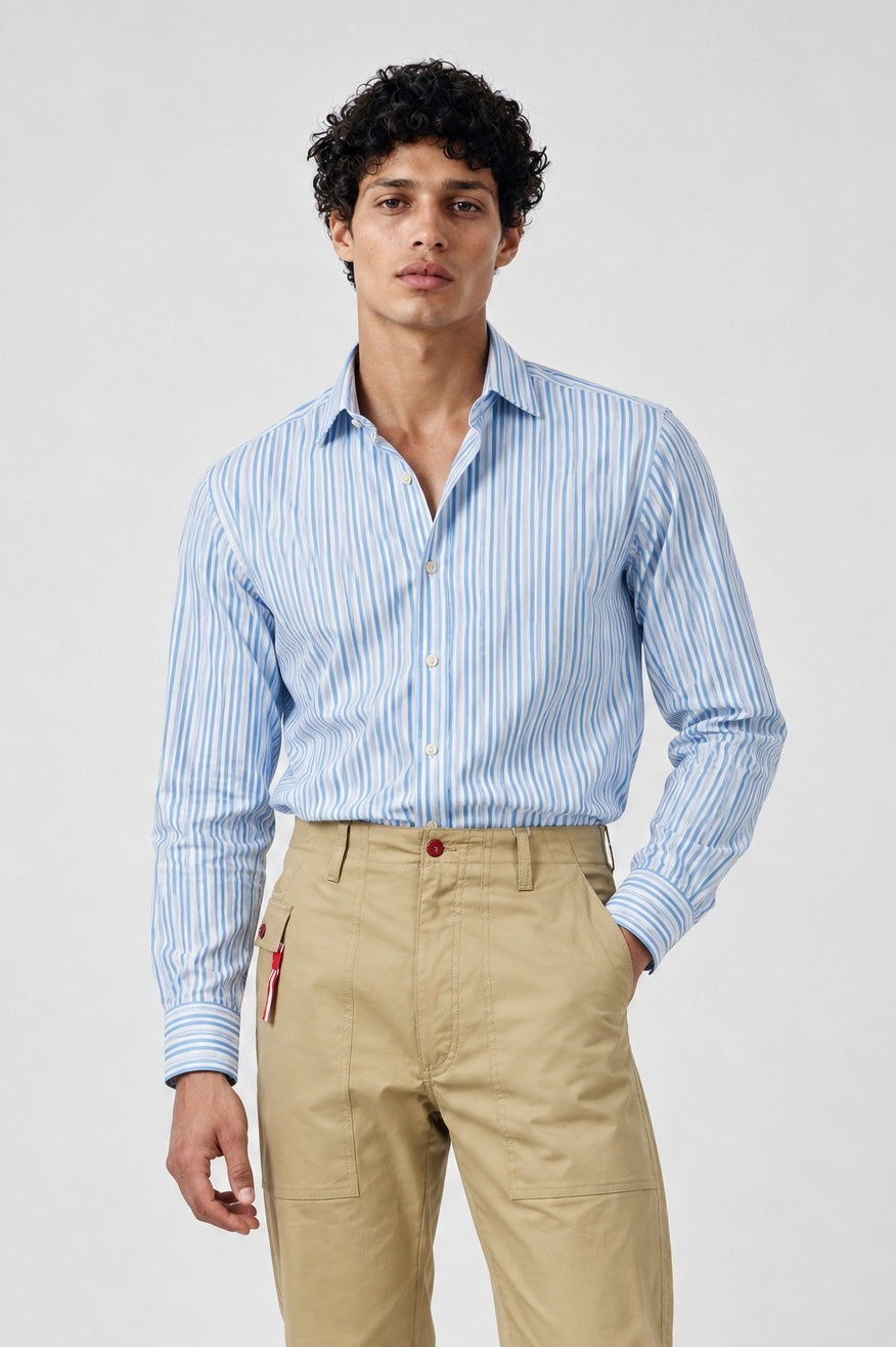 Camicia RIKU Texana - Riga Cielo - SETTANTA