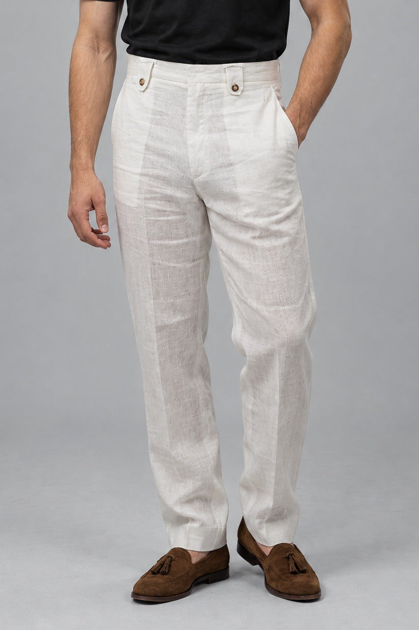 Pantalone MICHI Lino - Bianco - SETTANTA