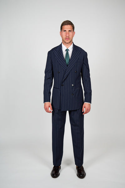 Abito Rifinito SETTANTA - Blue Gessato Ghiaccio