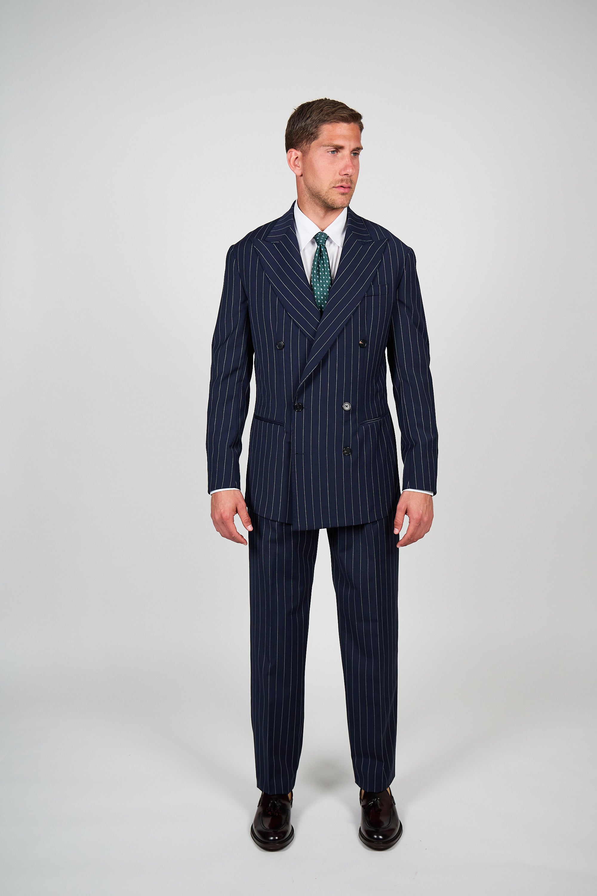 Abito Rifinito SETTANTA - Blue Gessato Ghiaccio