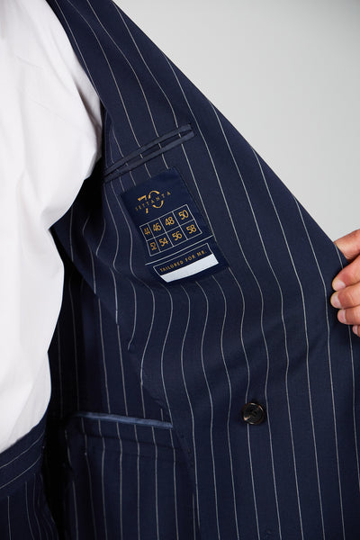 Abito Rifinito SETTANTA - Blue Gessato Ghiaccio