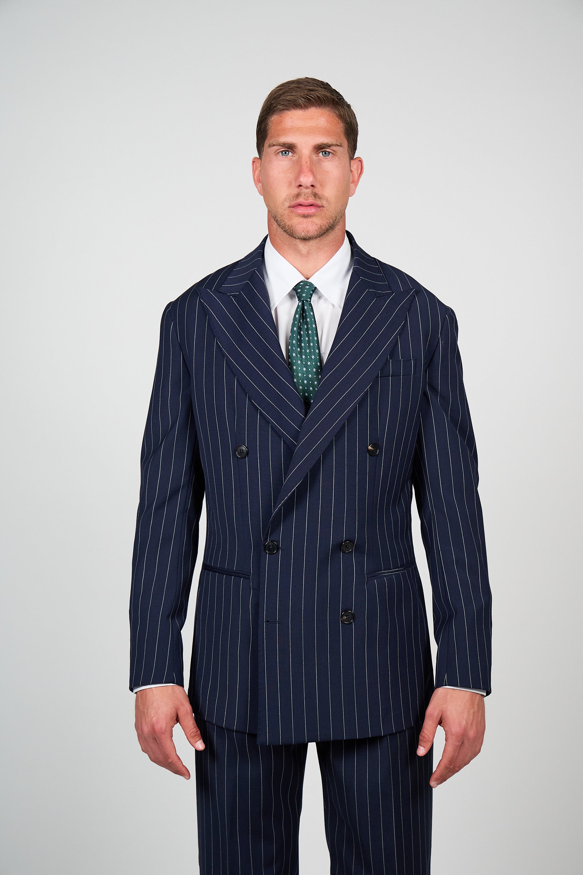 Abito Rifinito SETTANTA - Blue Gessato Ghiaccio