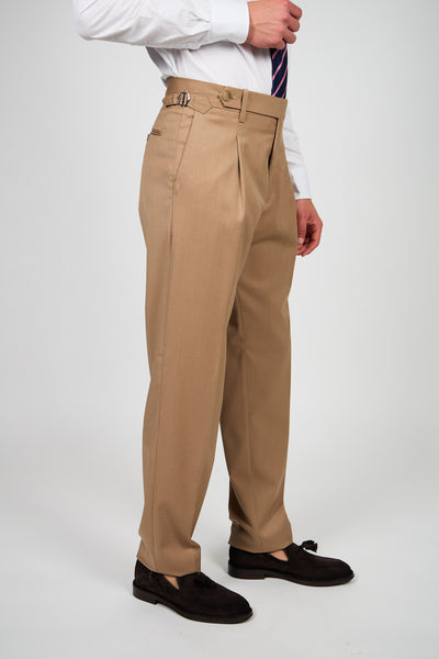Pantalone Abito SETTANTA Rifinito 2 Pinces - Cammello