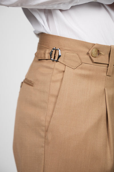 Pantalone Abito SETTANTA Rifinito 2 Pinces - Cammello