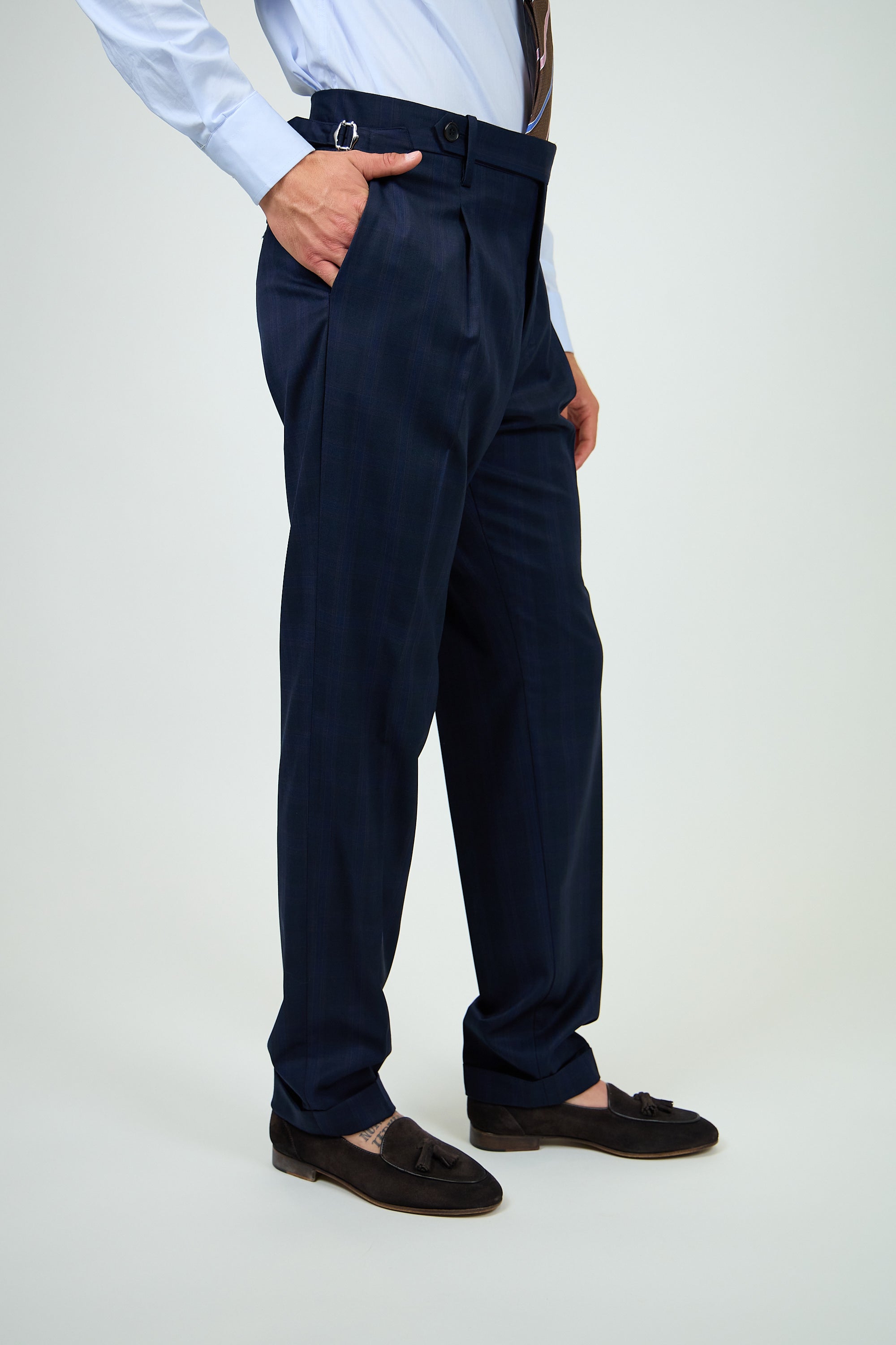 Pantalone Abito SETTANTA Rifinito 2 Pinces - Blue Finestrato