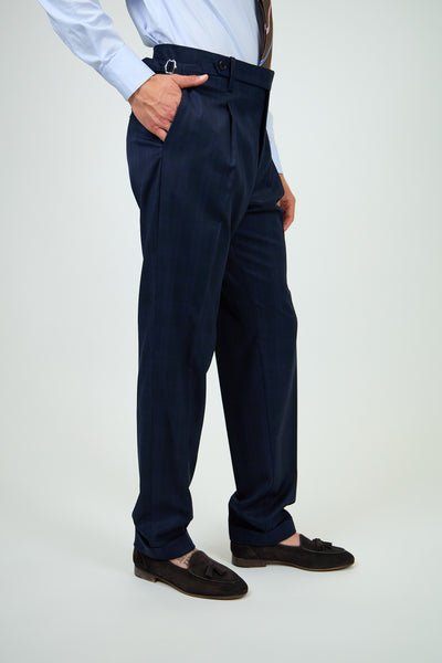 Pantalone Abito SETTANTA Rifinito 2 Pinces - Blue Finestrato