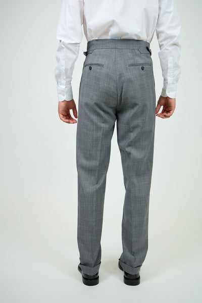 Pantalone Abito SETTANTA Rifinito 2 Pinces - Grigio Principe di Galles
