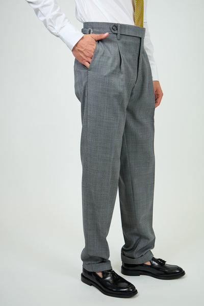Pantalone Abito SETTANTA Rifinito 2 Pinces - Grigio Principe di Galles