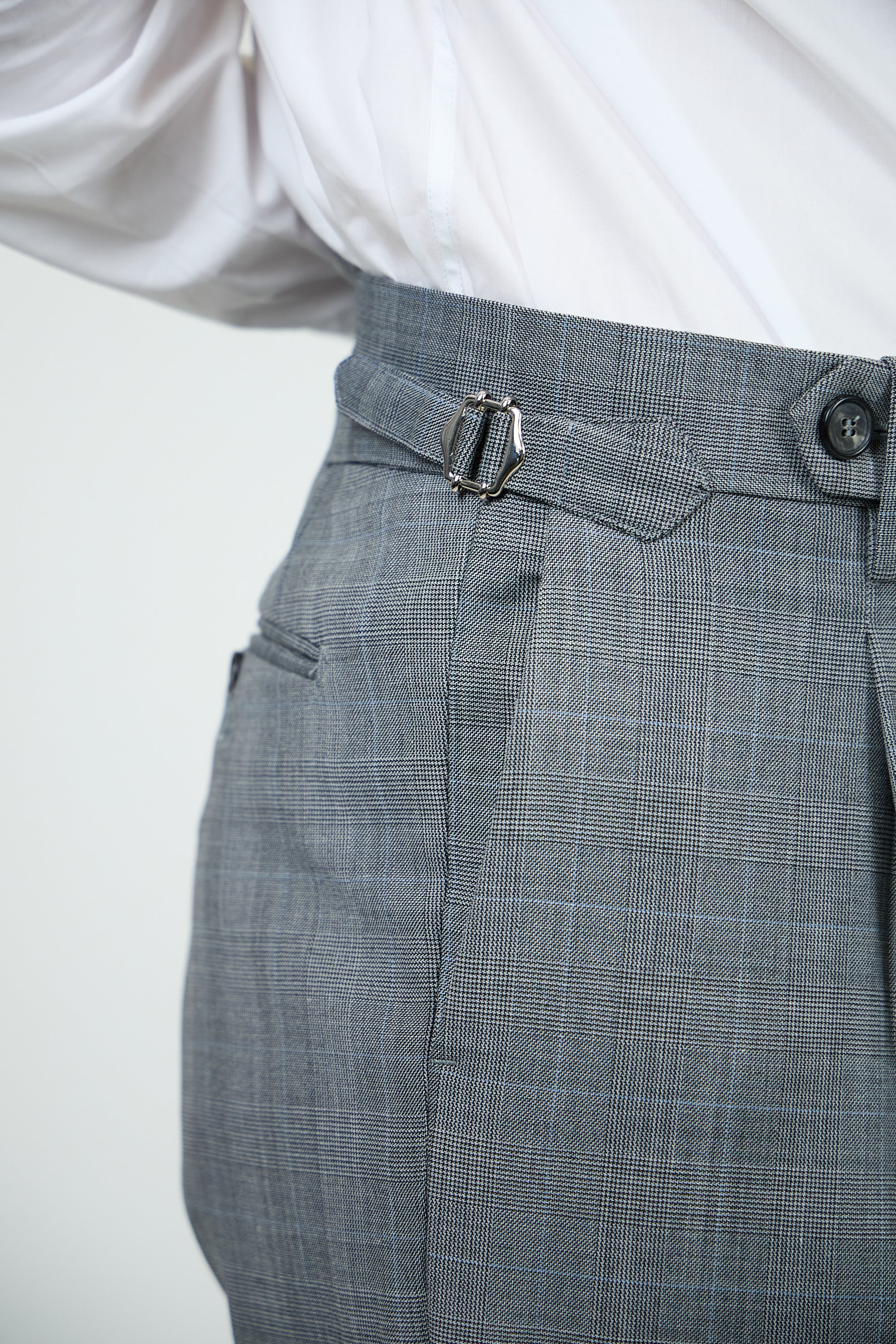 Pantalone Abito SETTANTA Rifinito 2 Pinces - Grigio Principe di Galles