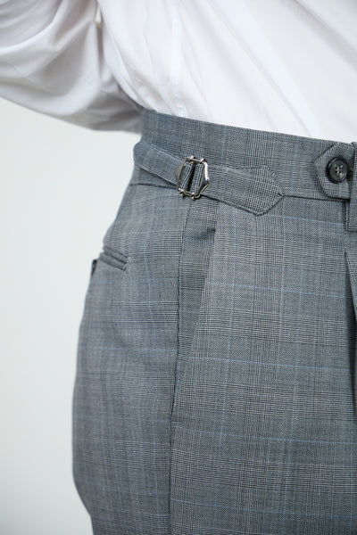 Pantalone Abito SETTANTA Rifinito 2 Pinces - Grigio Principe di Galles