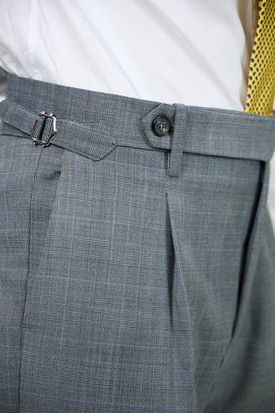 Pantalone Abito SETTANTA Rifinito 2 Pinces - Grigio Principe di Galles