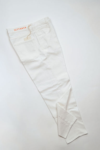 Pantalone AKIO Denim - Bianco