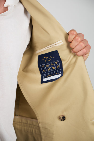 Giacca Abito SETTANTA Blazer Rifinito due Petti - Beige