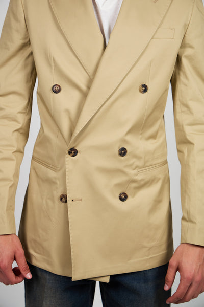 Giacca Abito SETTANTA Blazer Rifinito due Petti - Beige