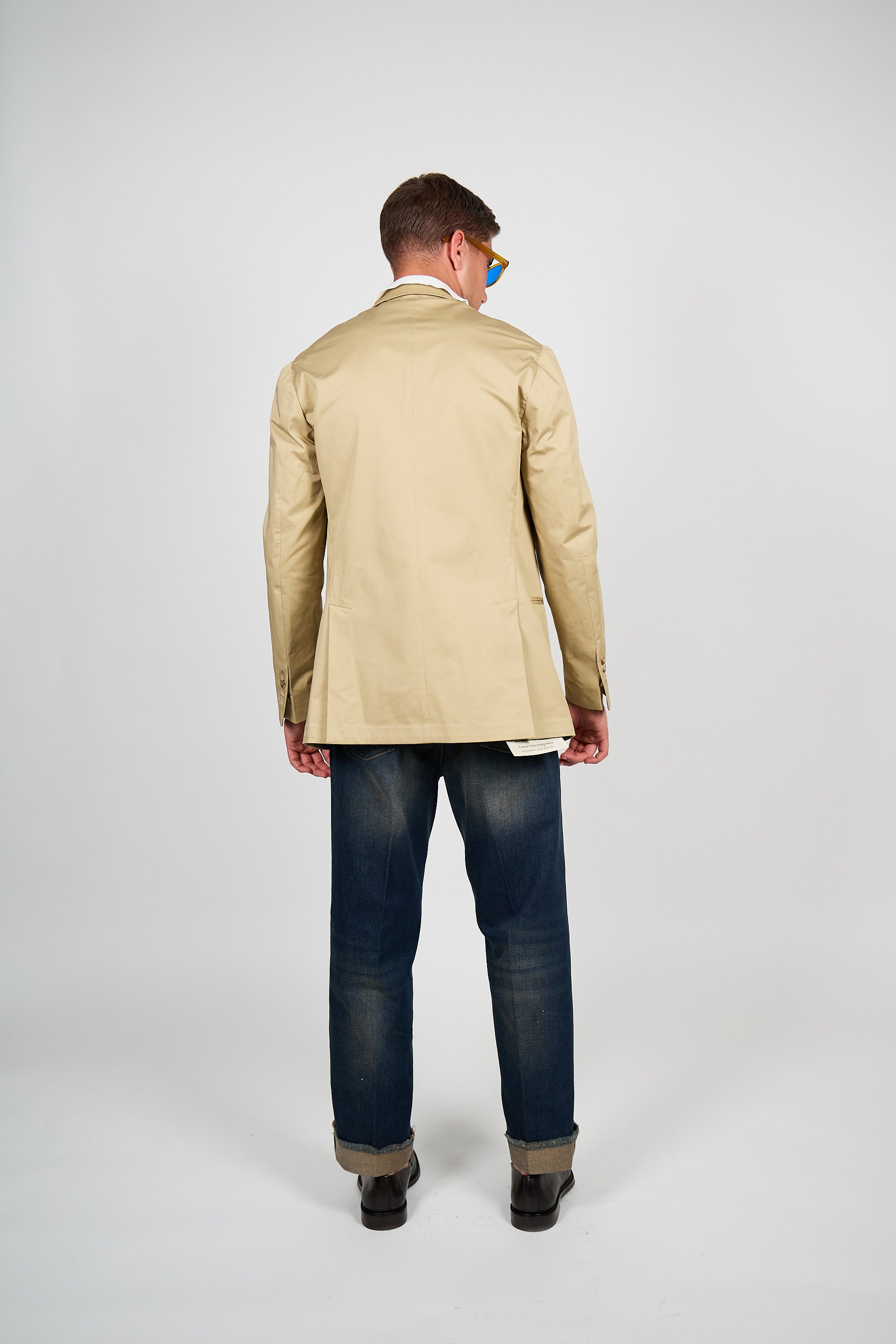 Giacca Abito SETTANTA Blazer Rifinito due Petti - Beige