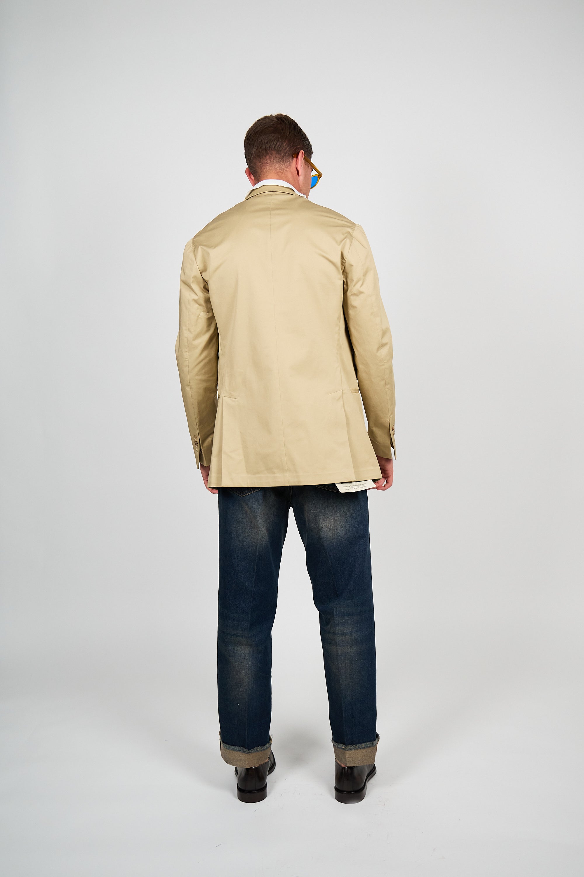 Giacca Abito SETTANTA Blazer Rifinito due Petti - Beige