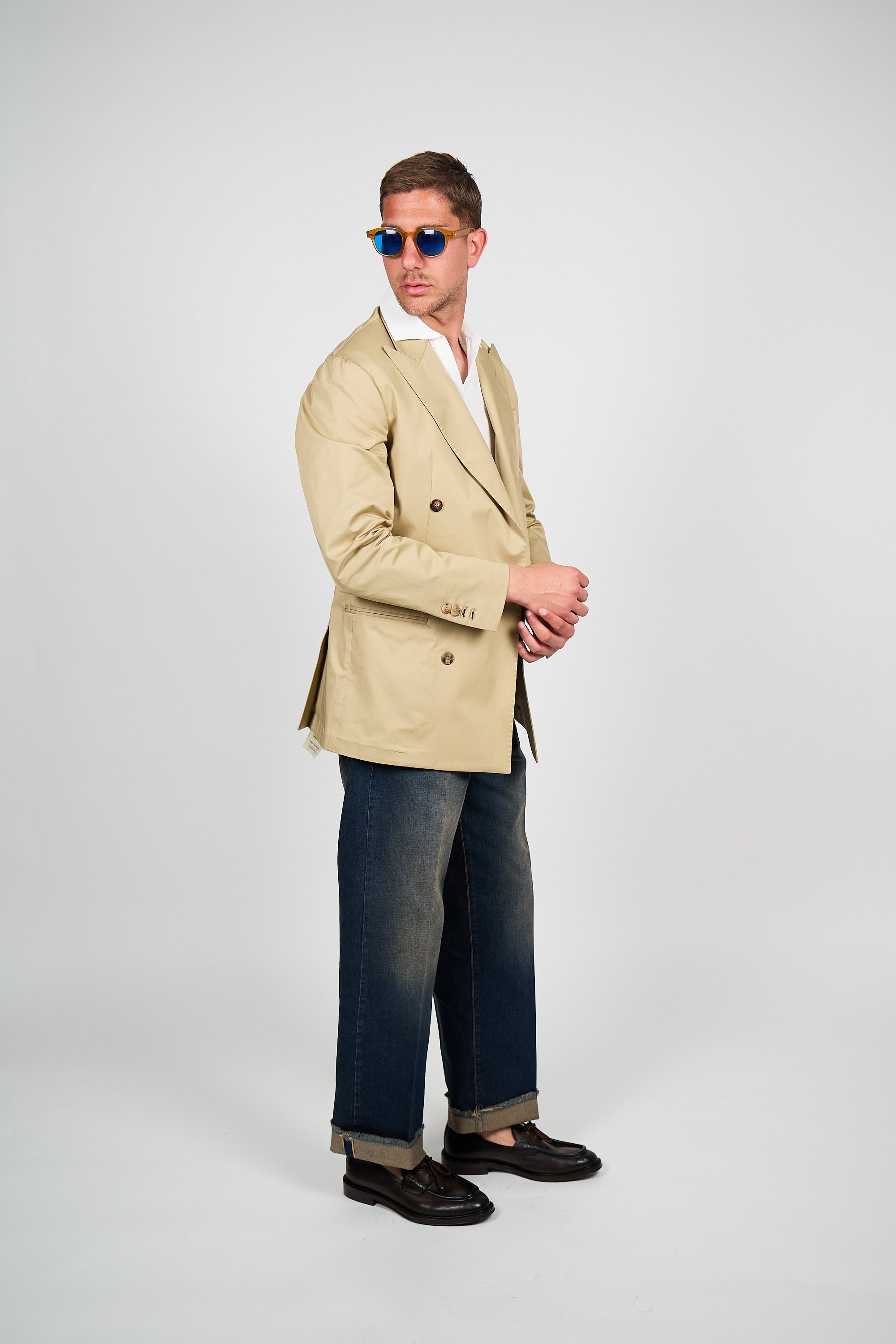 Jeans ROGO Cimosato - Straight Fit Lavaggio Sabbiato Indaco