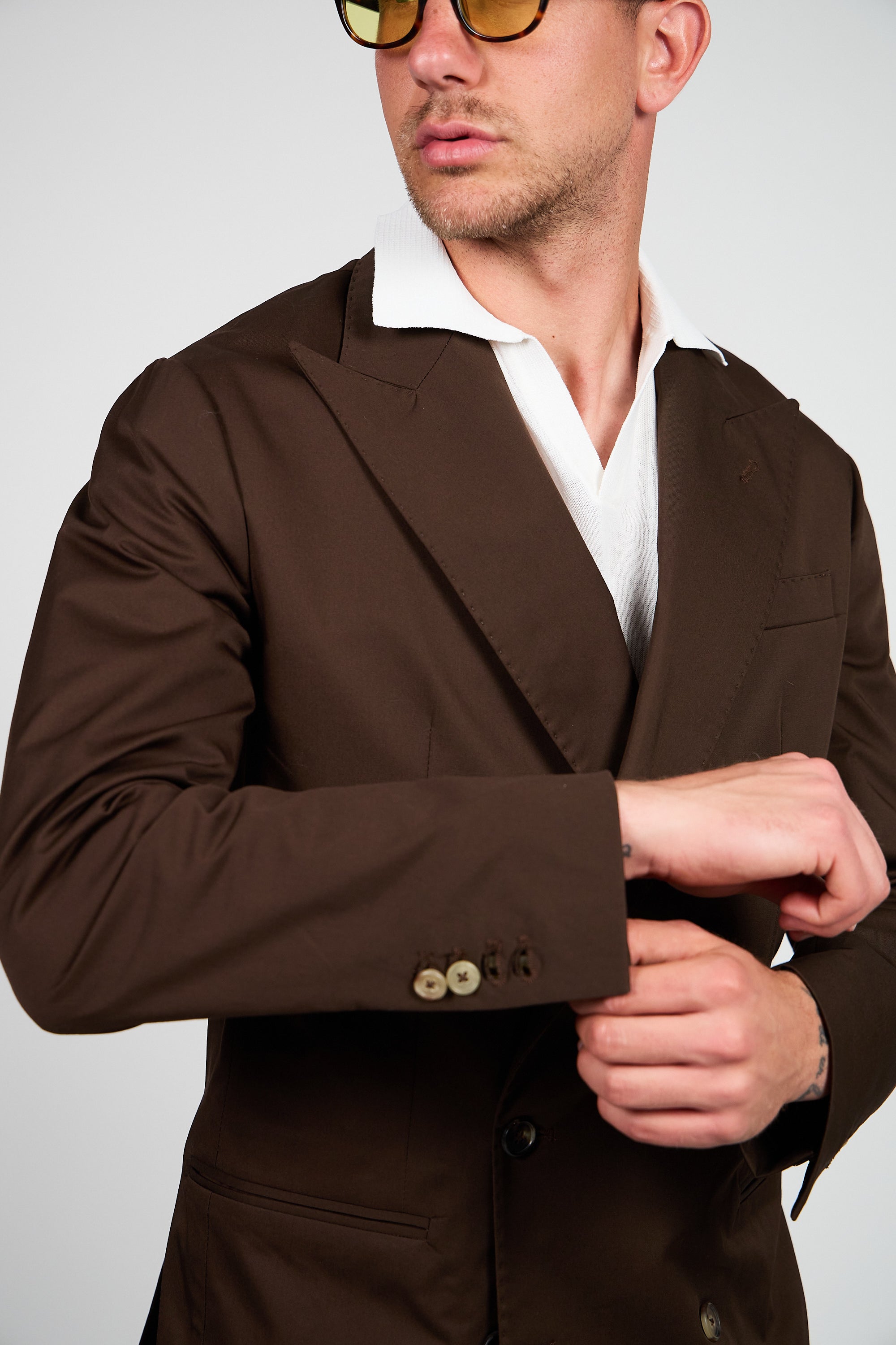 Giacca Abito SETTANTA Blazer Rifinito due Petti - Testa di Moro