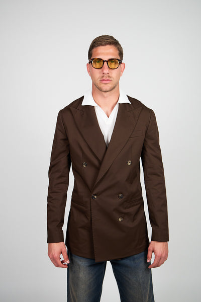 Giacca Abito SETTANTA Blazer Rifinito due Petti - Testa di Moro