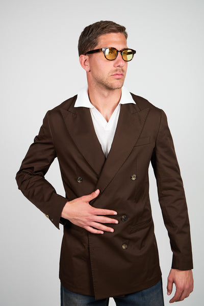 Giacca Abito SETTANTA Blazer Rifinito due Petti - Testa di Moro