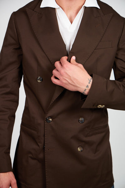 Giacca Abito SETTANTA Blazer Rifinito due Petti - Testa di Moro