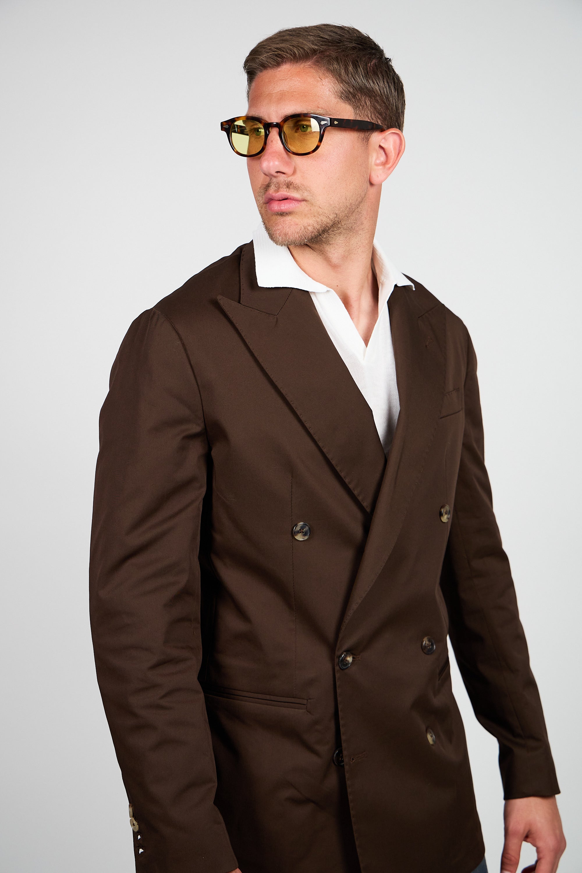 Giacca Abito SETTANTA Blazer Rifinito due Petti - Testa di Moro