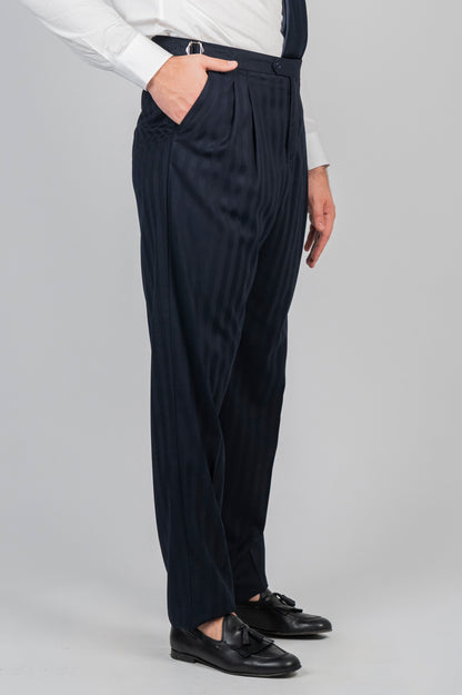 Pantalone GEKKO Rifinito - Blue Herringbone