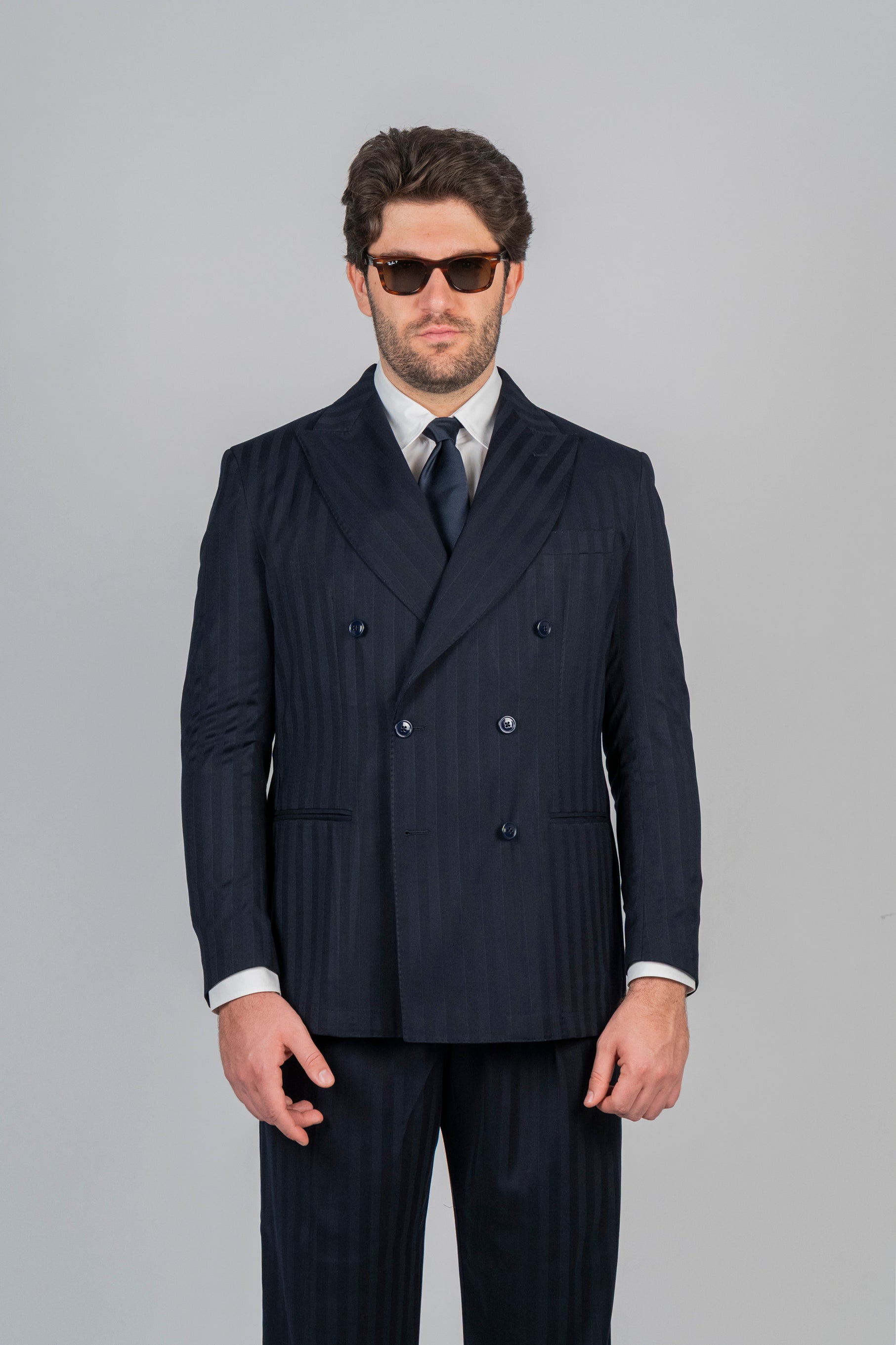 Giacca IZANAGI Rifinito - Blue Herringbone