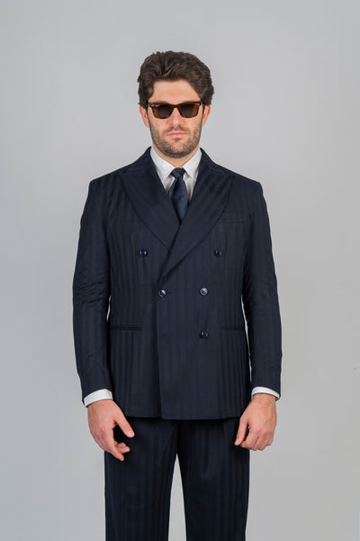 Giacca IZANAGI Rifinito - Blue Herringbone