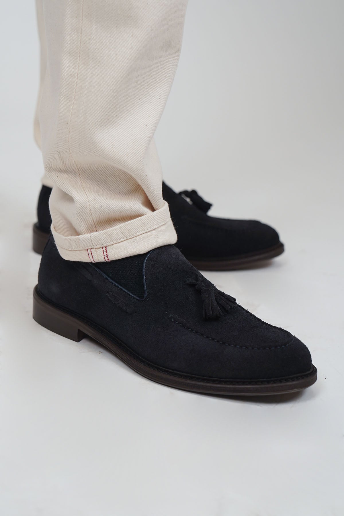 Mocassino NAPPINE Cucitura Camoscio Blue