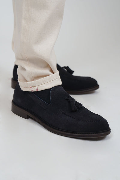 Mocassino NAPPINE Cucitura Camoscio Blue