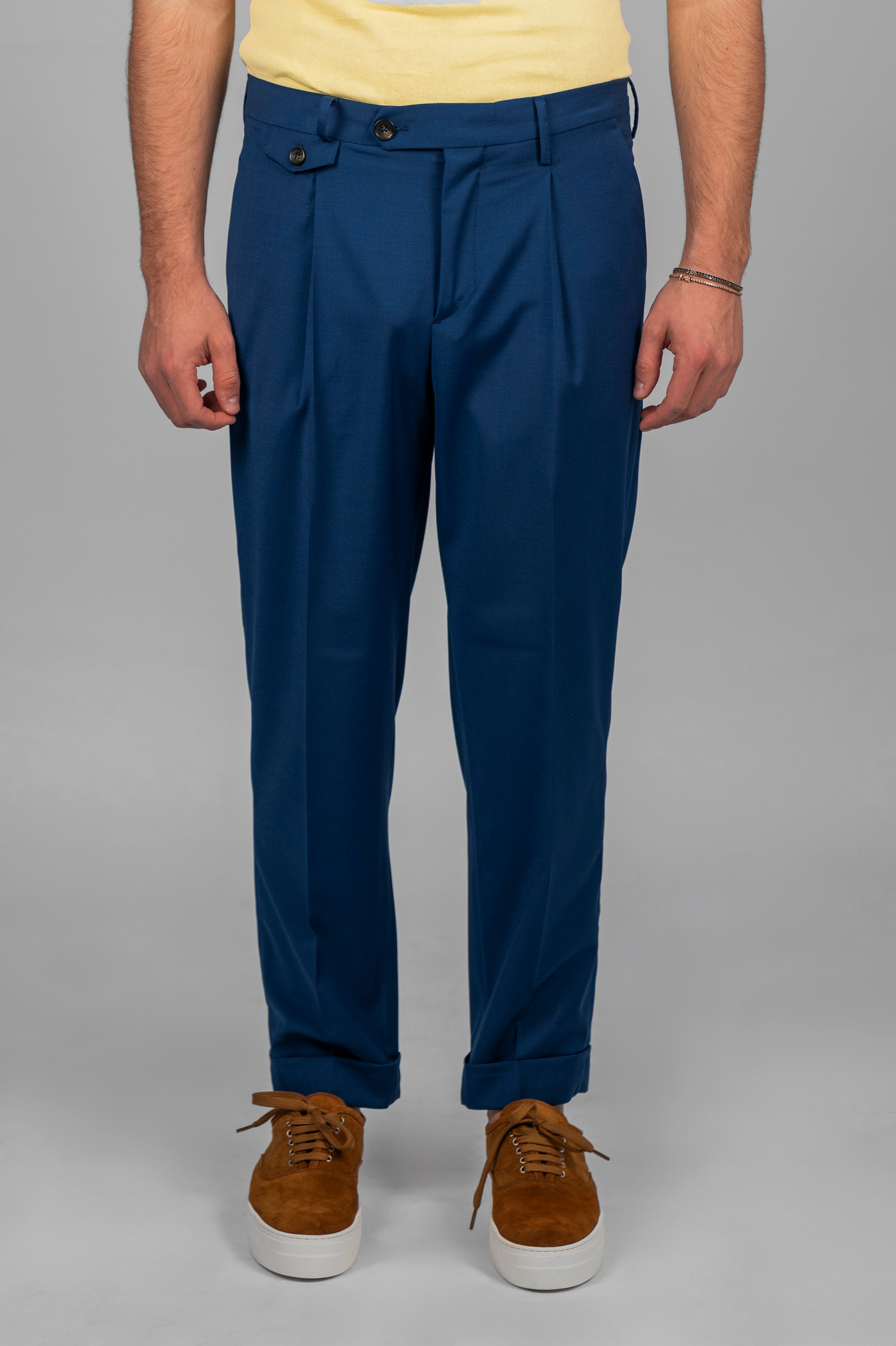 Pantalone ERNESTO Lana - Blue Navy