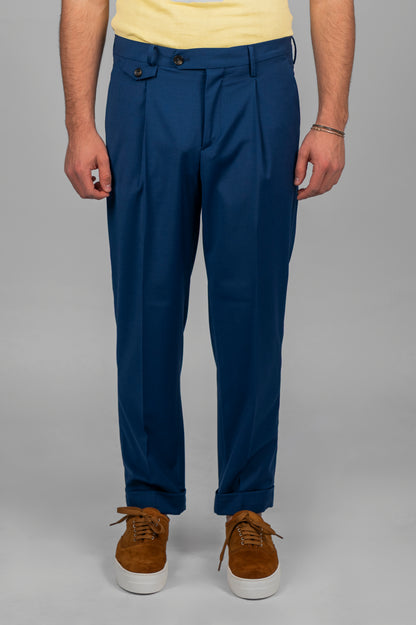 Pantalone ERNESTO Lana - Blue Navy