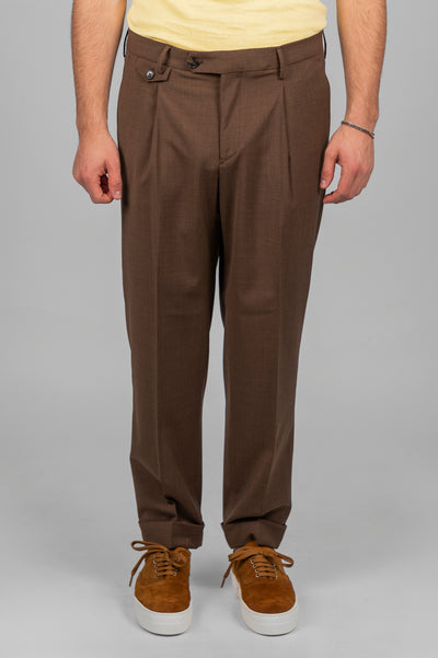 Pantalone ERNESTO Lana - Tabacco