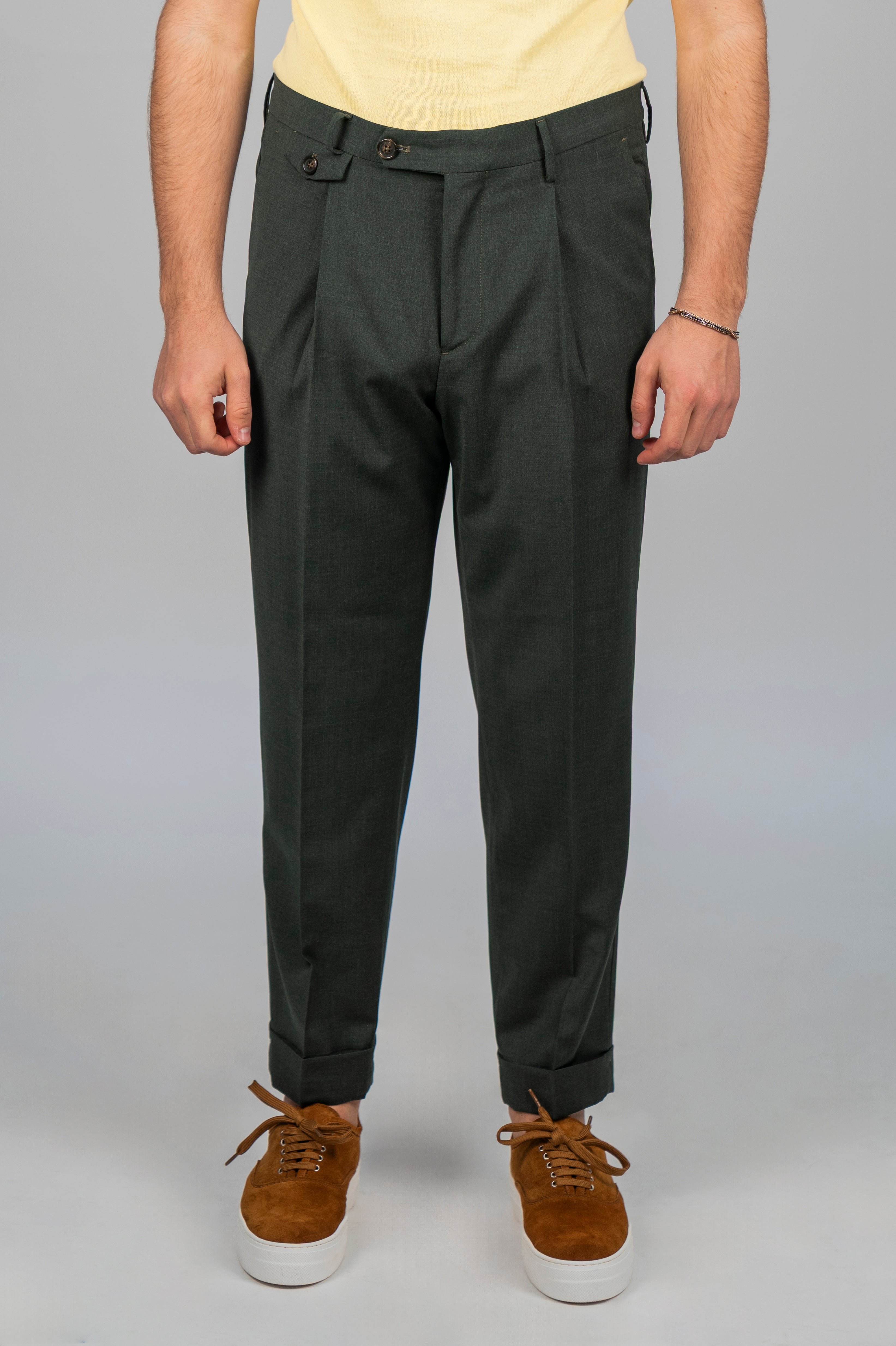 Pantalone ERNESTO Lana - Oliva