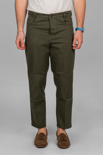 Pantalone AKIO Denim - Oliva