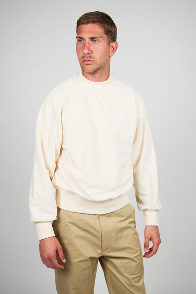 Felpa Girocollo REN Sprezzatura Raglan - Panna