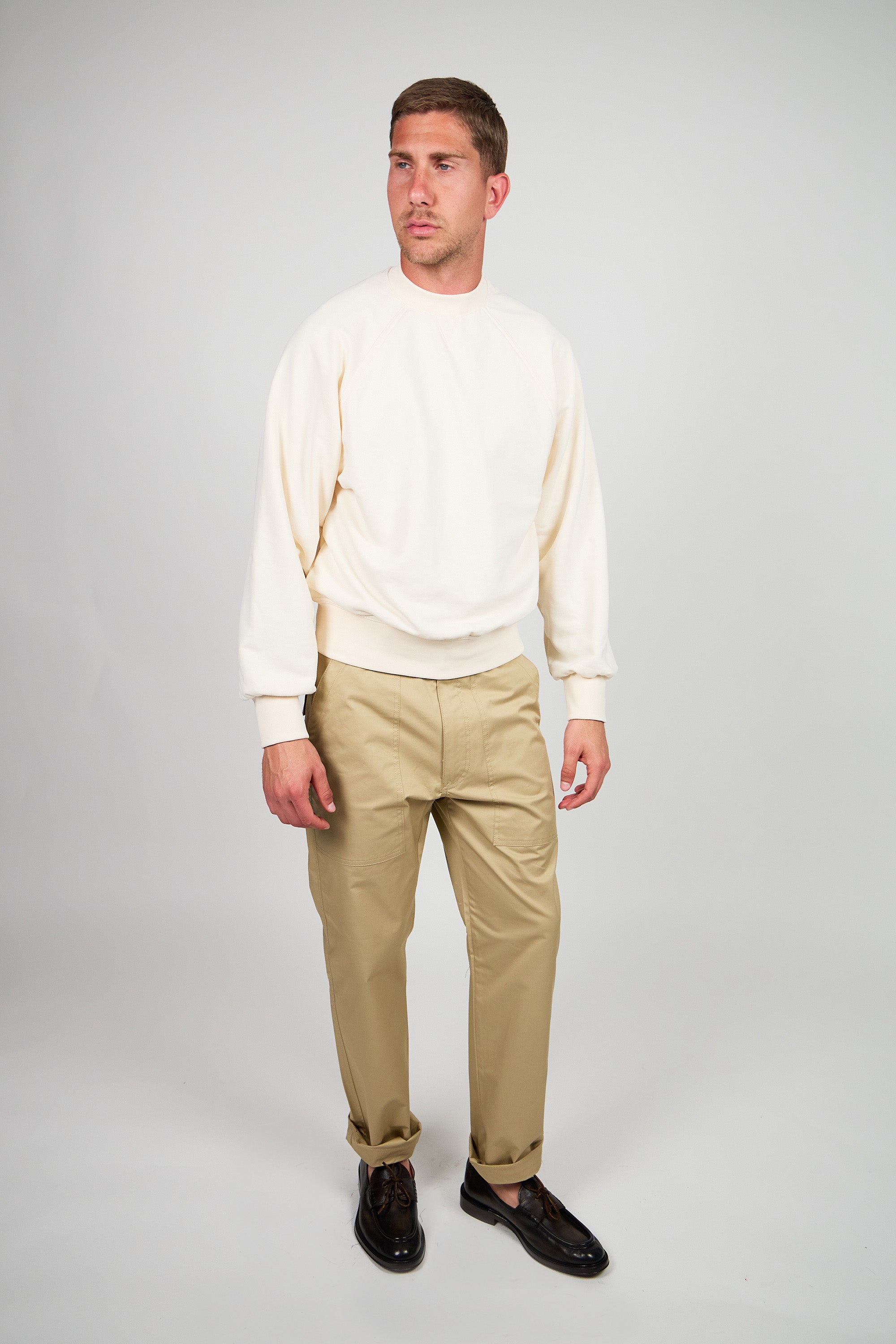 Felpa Girocollo REN Sprezzatura Raglan - Panna