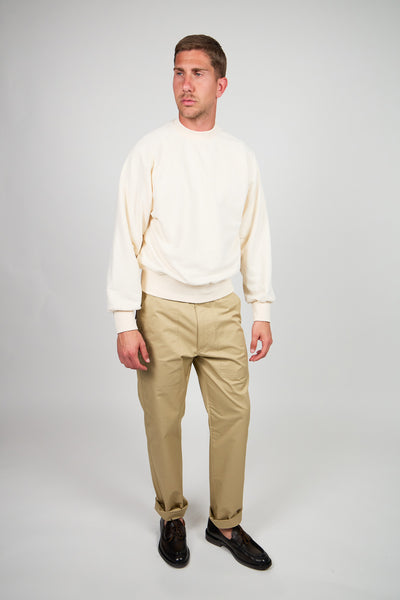 Felpa Girocollo REN Sprezzatura Raglan - Panna
