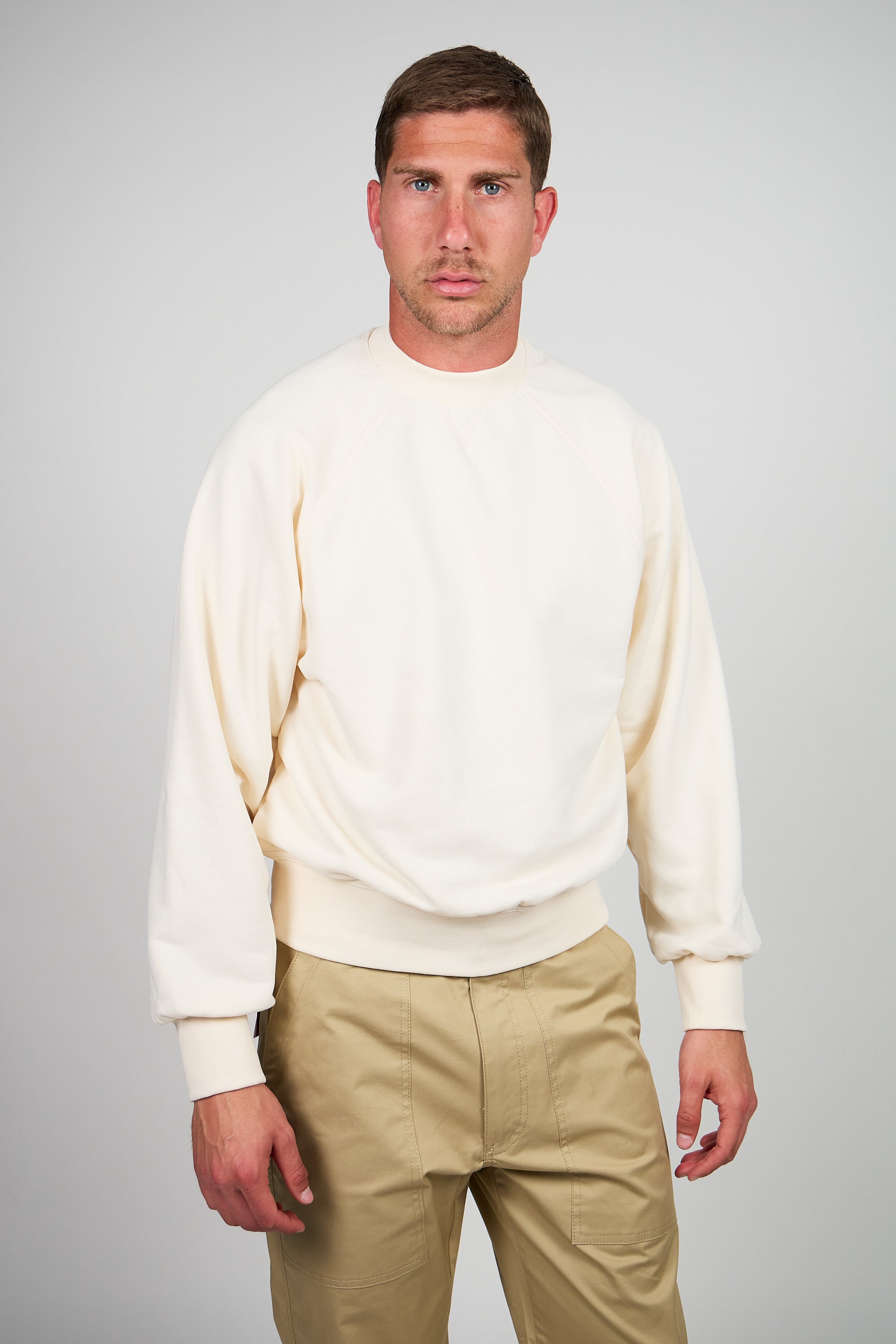 Felpa Girocollo REN Sprezzatura Raglan - Panna