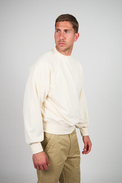 Felpa Girocollo REN Sprezzatura Raglan - Panna