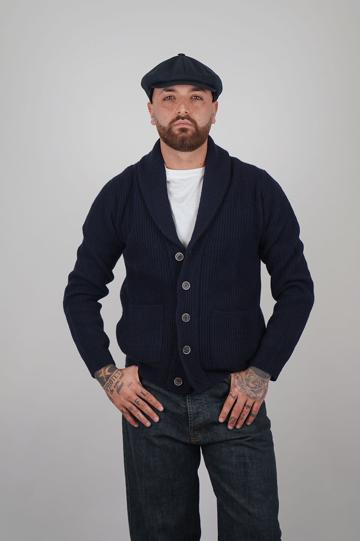 Cardigan Scialle GENPAKU Maglia Inglese