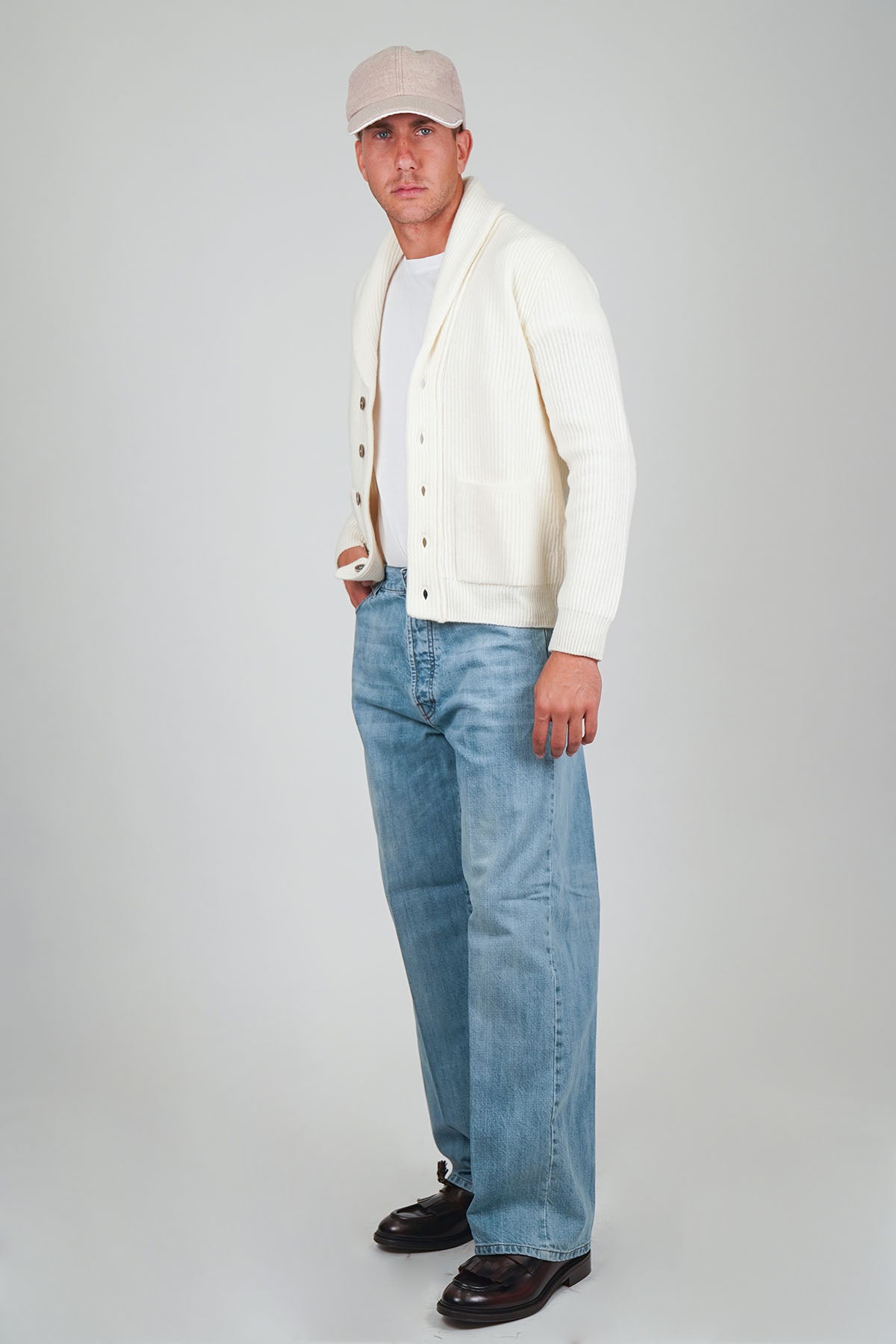 Jeans GORO Cimosato - Wide Fit Lavaggio Stone