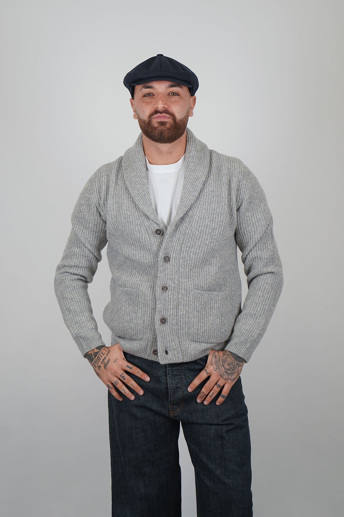 Cardigan Scialle GENPAKU Maglia Inglese