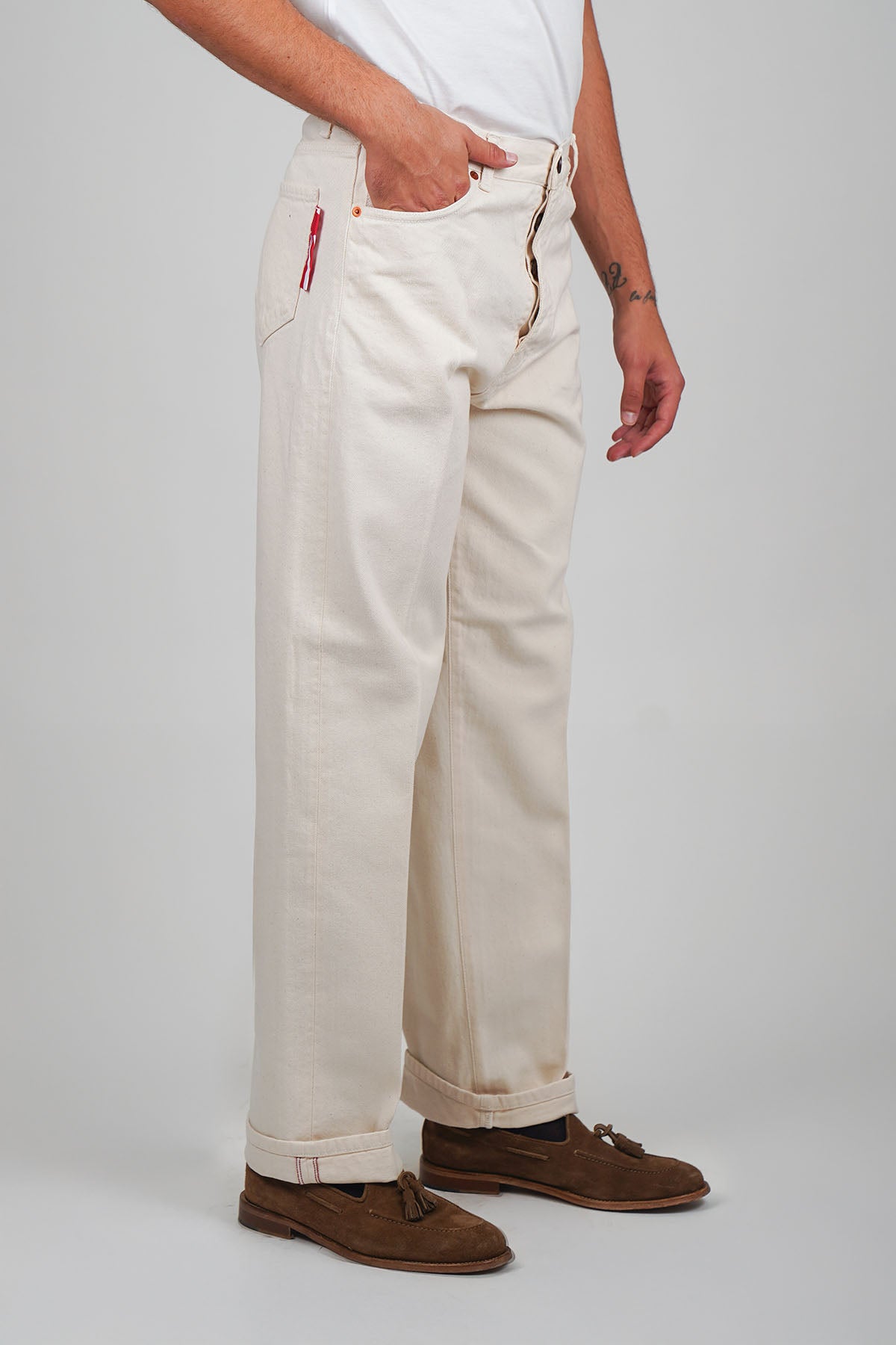 Jeans GORO Cimosato - Straight Fit Beige