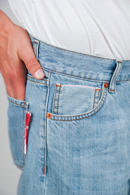 Jeans GORO Cimosato - Wide Fit Lavaggio Stone