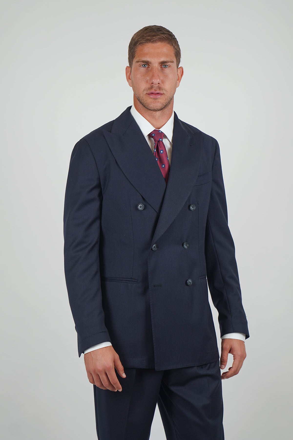 Giacca HIKARI Rifinito due Petti - Blue