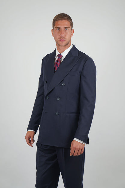 Giacca HIKARI Rifinito due Petti - Blue